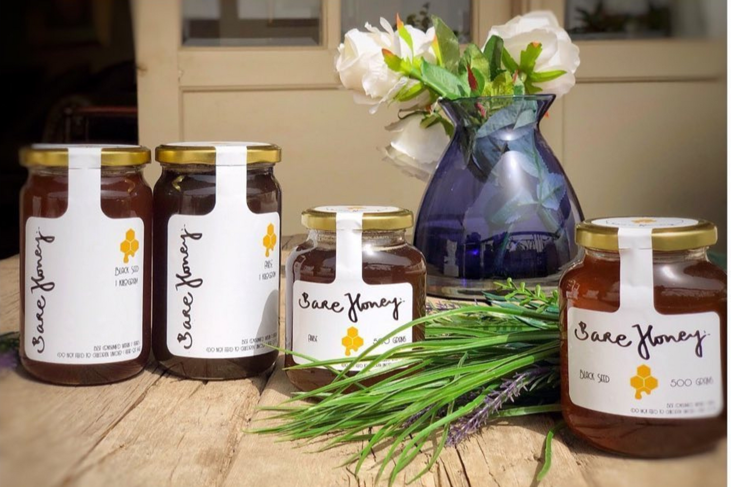 Bare Honey Glass Jars